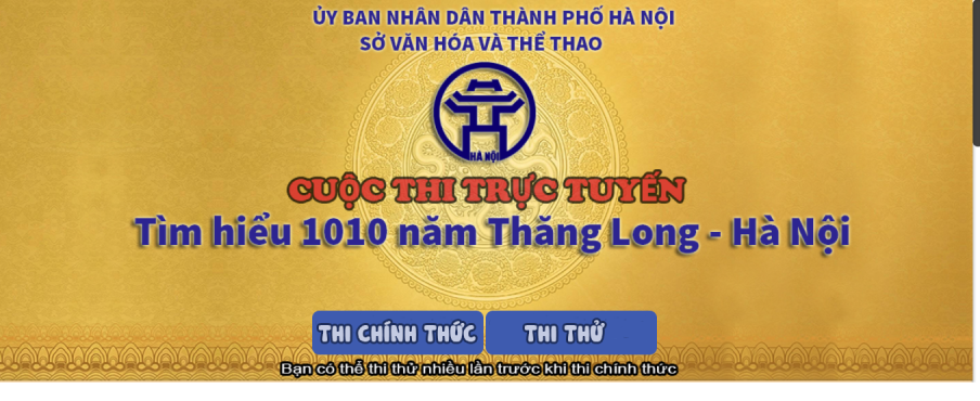 Tổ chức cuộc thi trực tuyến “Tìm hiểu 1010 năm Thăng Long – Hà Nội”